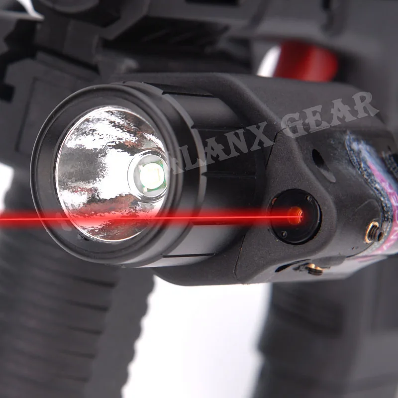 

Hunitng war game airsoft Compact Tactical Flashlight & Red Laser Sight Combo Weaver Picatinny Rail Mount