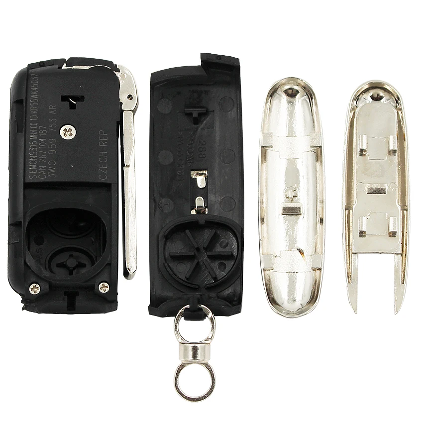 New Uncut Modified Folding Flip 3 Button Remote