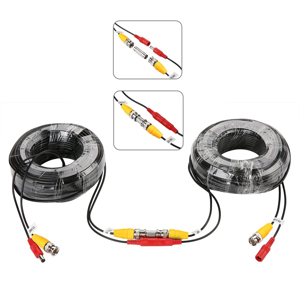 Tonton 100FT 30 м BNC кабель камеры видеонаблюдения POE BNC+ DC разъем коаксиальный кабель BNC RCA разъем сплиттер bnc обжимной CCTV аксессуары
