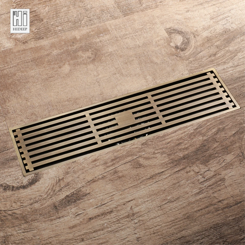 Buy HIDEEP Antique Bronze Rectangle Drains Floor Drain