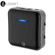 Bluetooth V5.0 Receiver/ Transmitter Wireless 3.5mm Audio Adapter AptX Low Latency 2 Devices Simultaneously For TV ,Home Stereo