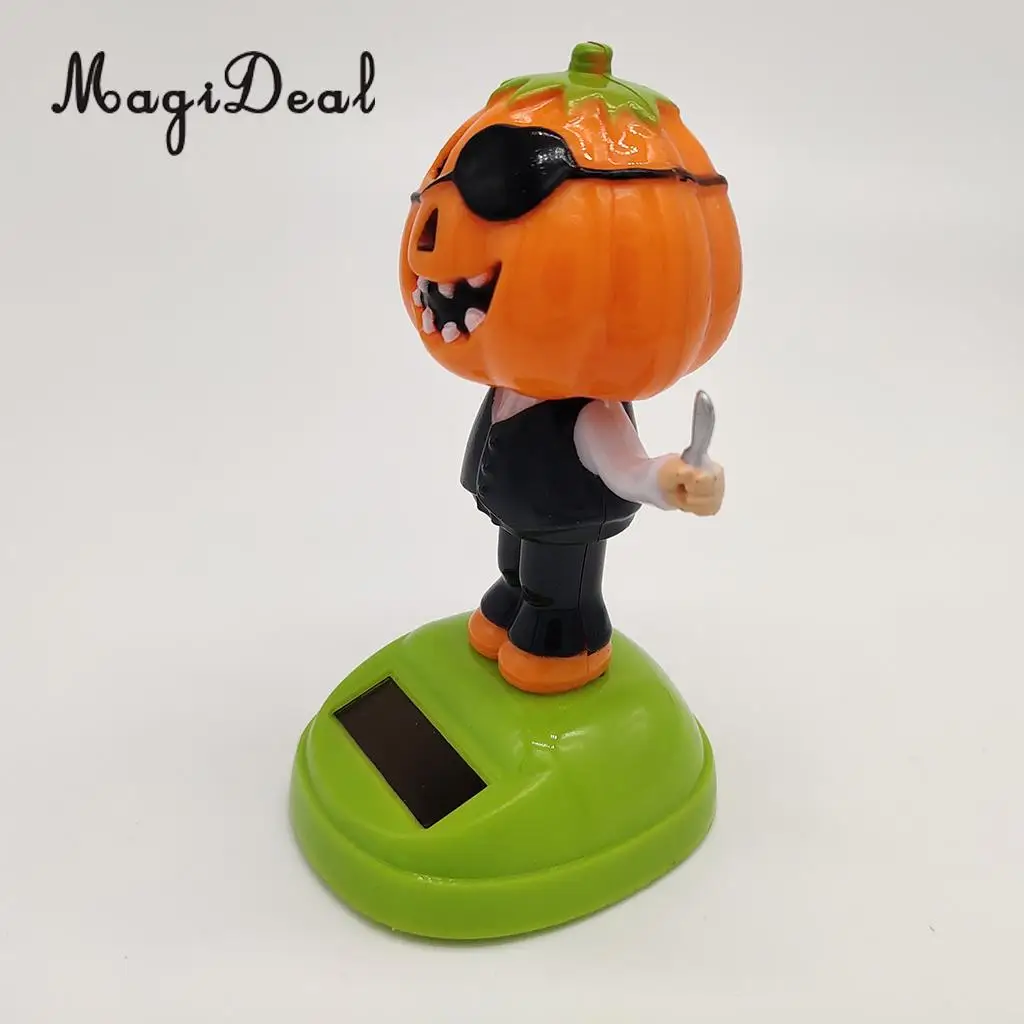 Solar Powered Dancer Toy Bobbing Halloween Pumpkin Car Auto Home Decoration