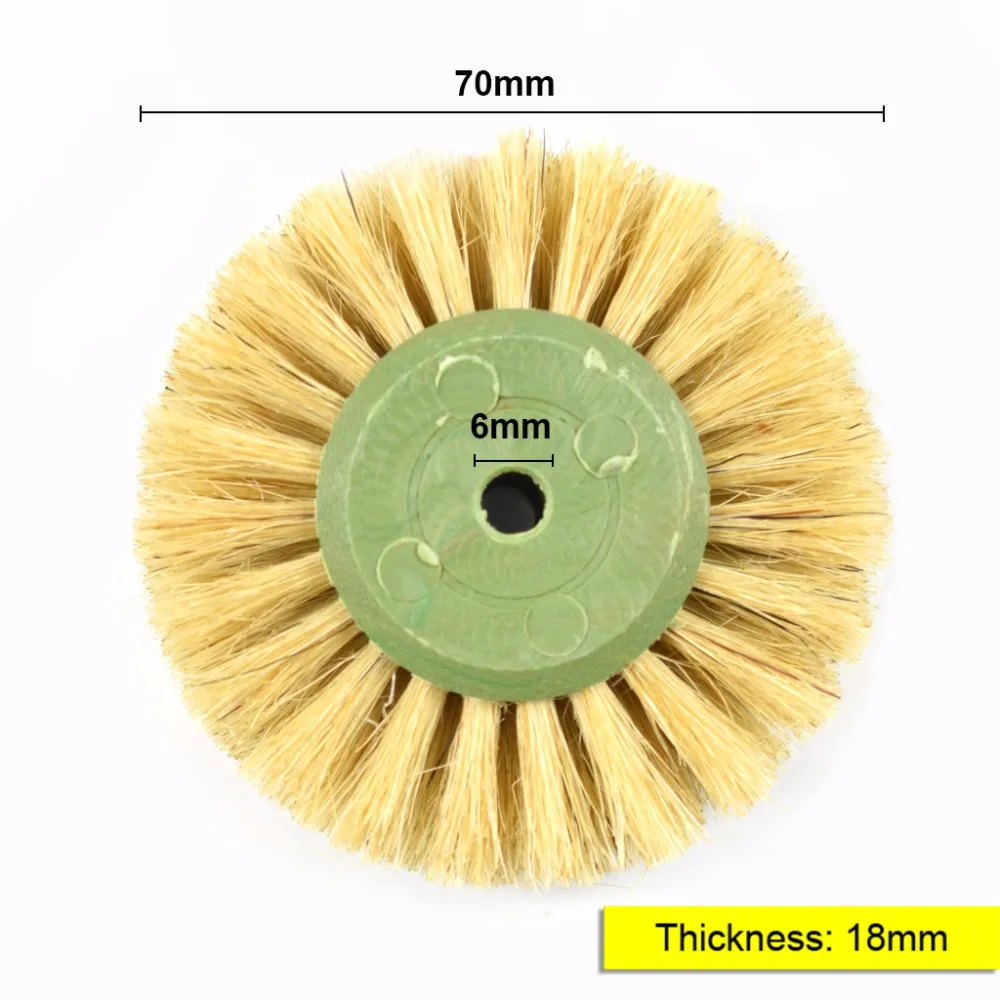  1pc 70mm Diameter Soft Brush Wheel Fit Jewelry Hole Drill Machine For DIY Pearl Jade Beads Hole Dri