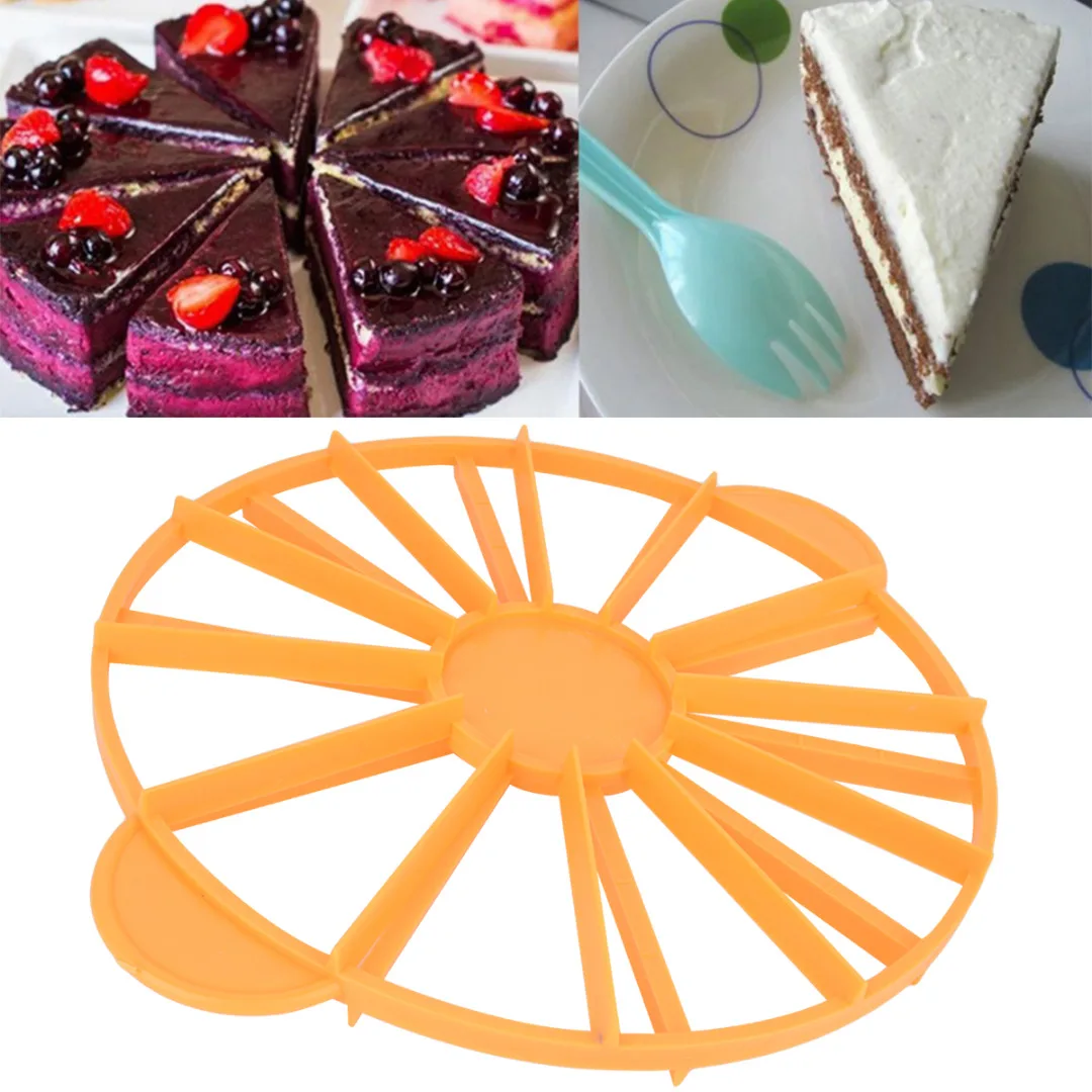 

New Hot Pie Cake 10 / 12 Piece Slicer Equal Cake Portion Marker Divider Cutter Birthday Party Accessories
