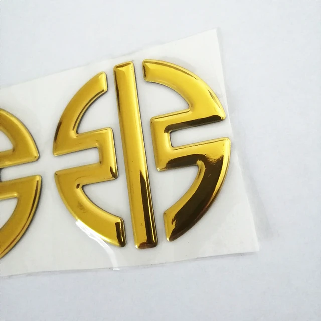 Motorcycle 3d Fuel Tank Emblem Decals Gold Stickerfor Kawasaki Ninja H2 H2r  Fairing Stickers 50mm - Decals & Stickers - AliExpress