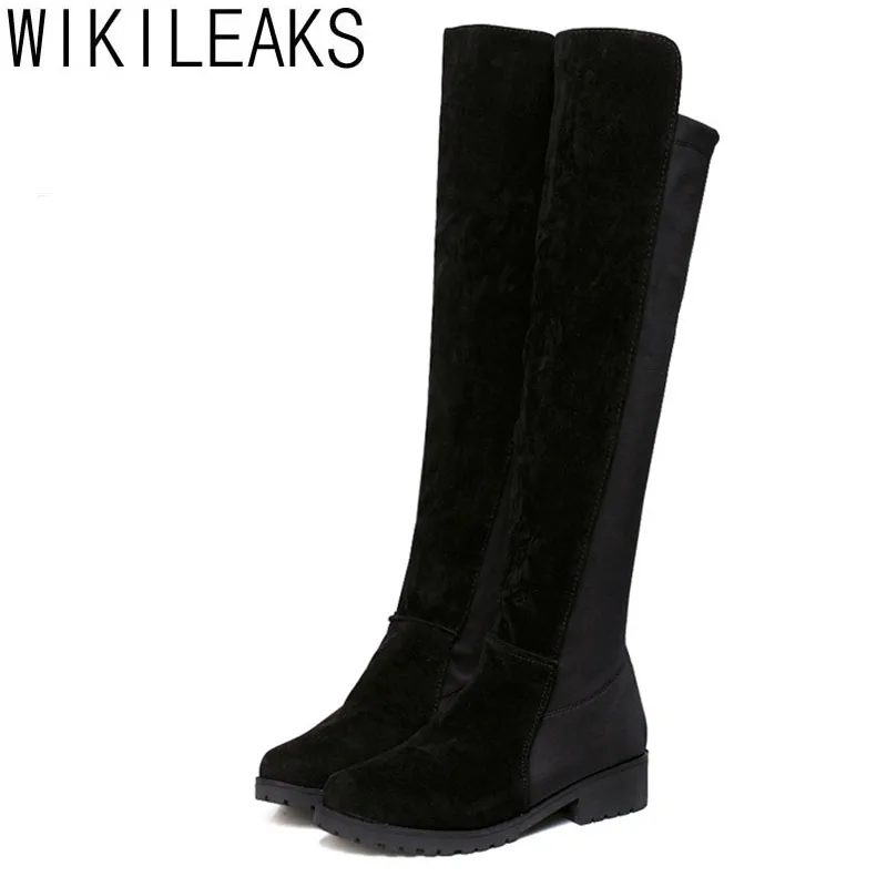 

Wikileaks Winter Snow Boot Women Hand-made Over-The-Knee Patchwork Warm Shoes Woman Plus Size Plush Platform Boots Zapatos Mujer
