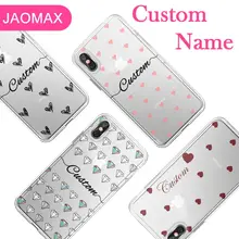 Jaomax прозрачный мягкий прозрачный Алмаз Дизайн Любовь Сердце Индивидуальные телефон чехол для iPhone 11 pro Xs Max 6s 7 8 Plus Xr se Capa