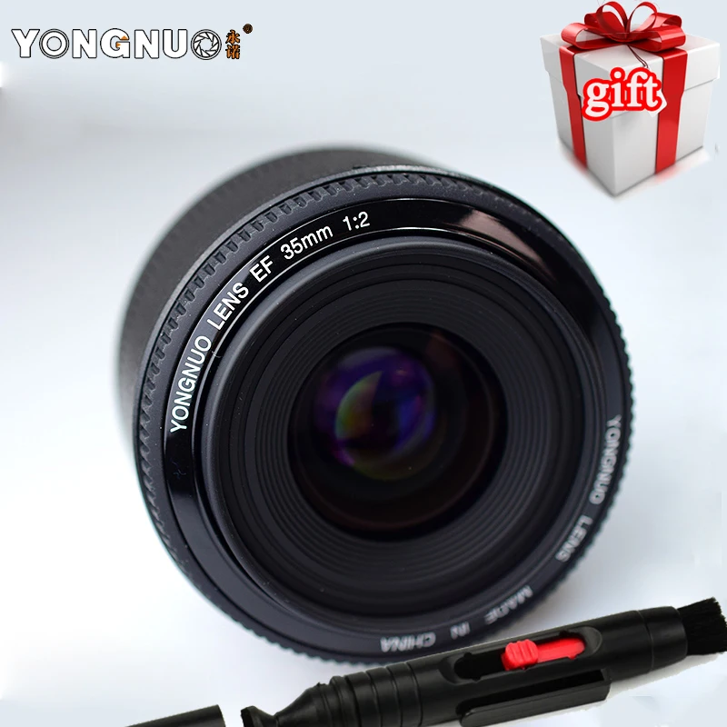 Sale for New YONGNUO 35mm Lens YN35mm F2 Lens 1:2 AF / MF Wide-Angle Fixed/Prime Auto Focus Lens For Canon EF Mount EOS Camera