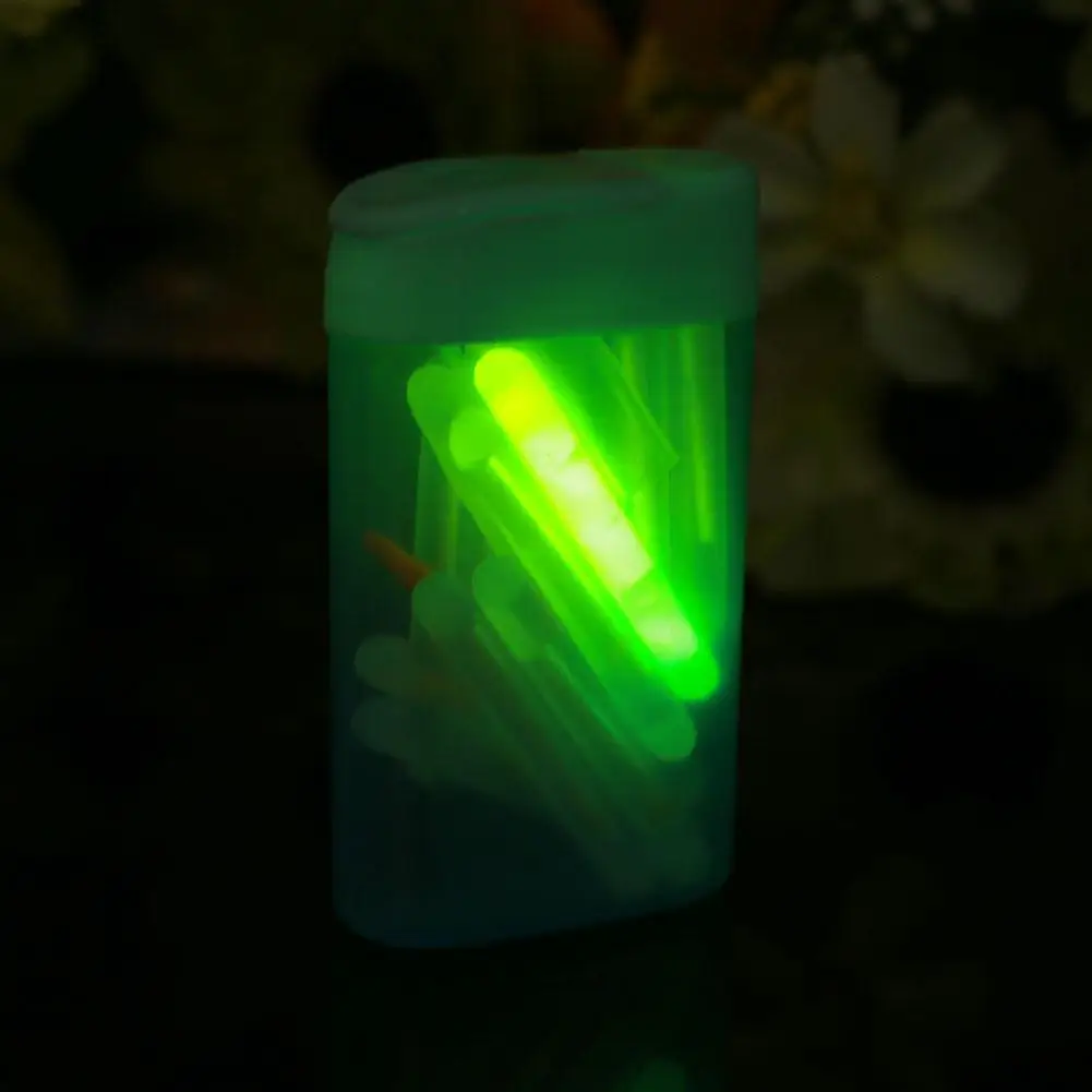15 قطع البسيطة الصيد الفلورسنت Lightstick ليلة تعويم كليب على توهج عصا الكثير