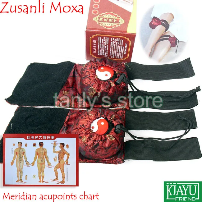Новый тип! Устройство Zusanli (2 шт. коробка мокса + 2 тканевый мешок)/Набор Подарочная