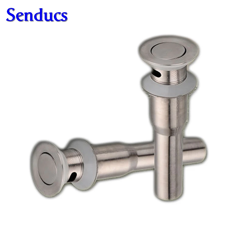 spedizione gratuita senducs bagno in acciaio inox lavabo bagno pop up di scarico con superficie spazzolata bacino lavandino scol