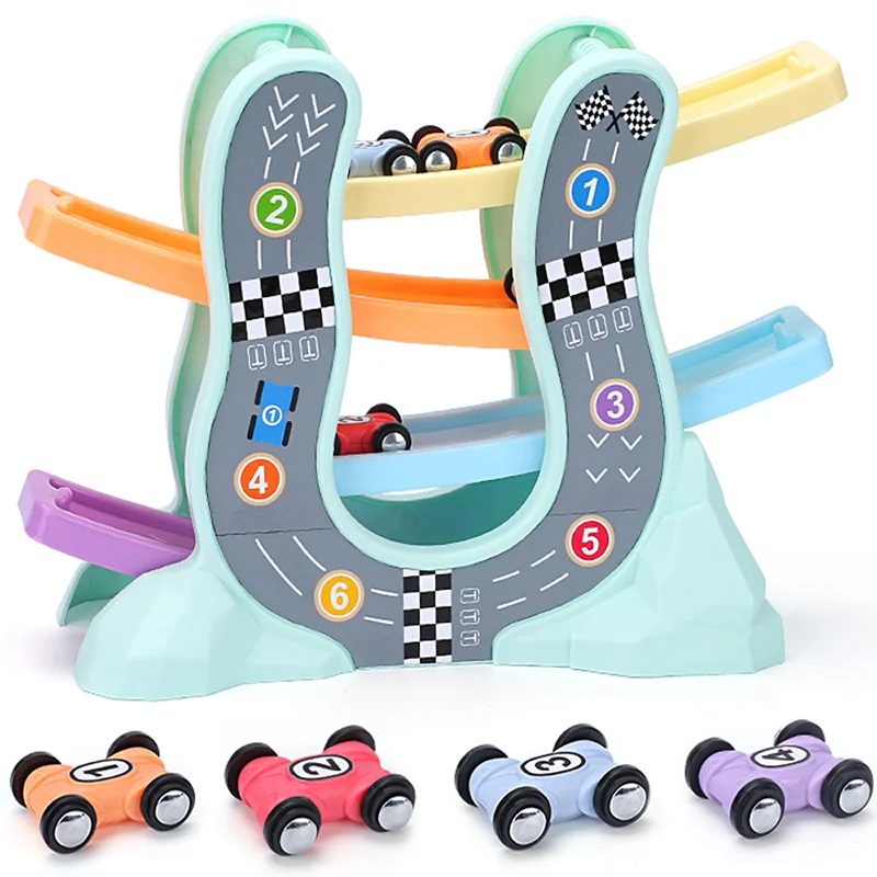 Racing Cars Model Toys For Children Ramp Racer Railway Track With Gliders Little Car Toy For Boys Birthday Gifts Kids