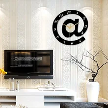 Creative living room wall Letter modeling clock send Hooks and battery Modern mute Bedroom clock decoration table