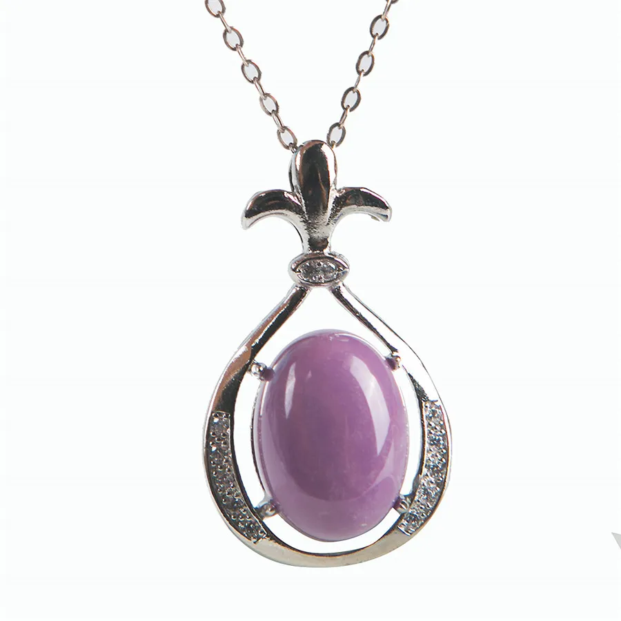 

Genuine Phosphosiderite Purple Stone Women Lady Crystal Fashion Pendant 16*12*10mm