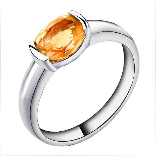 

2017 Rushed Qi Xuan_Yellow Stone Elegant Rings_Finger Rings_S925 Solid Sliver Yellow Stone Rings_Manufacturer Directly Sales