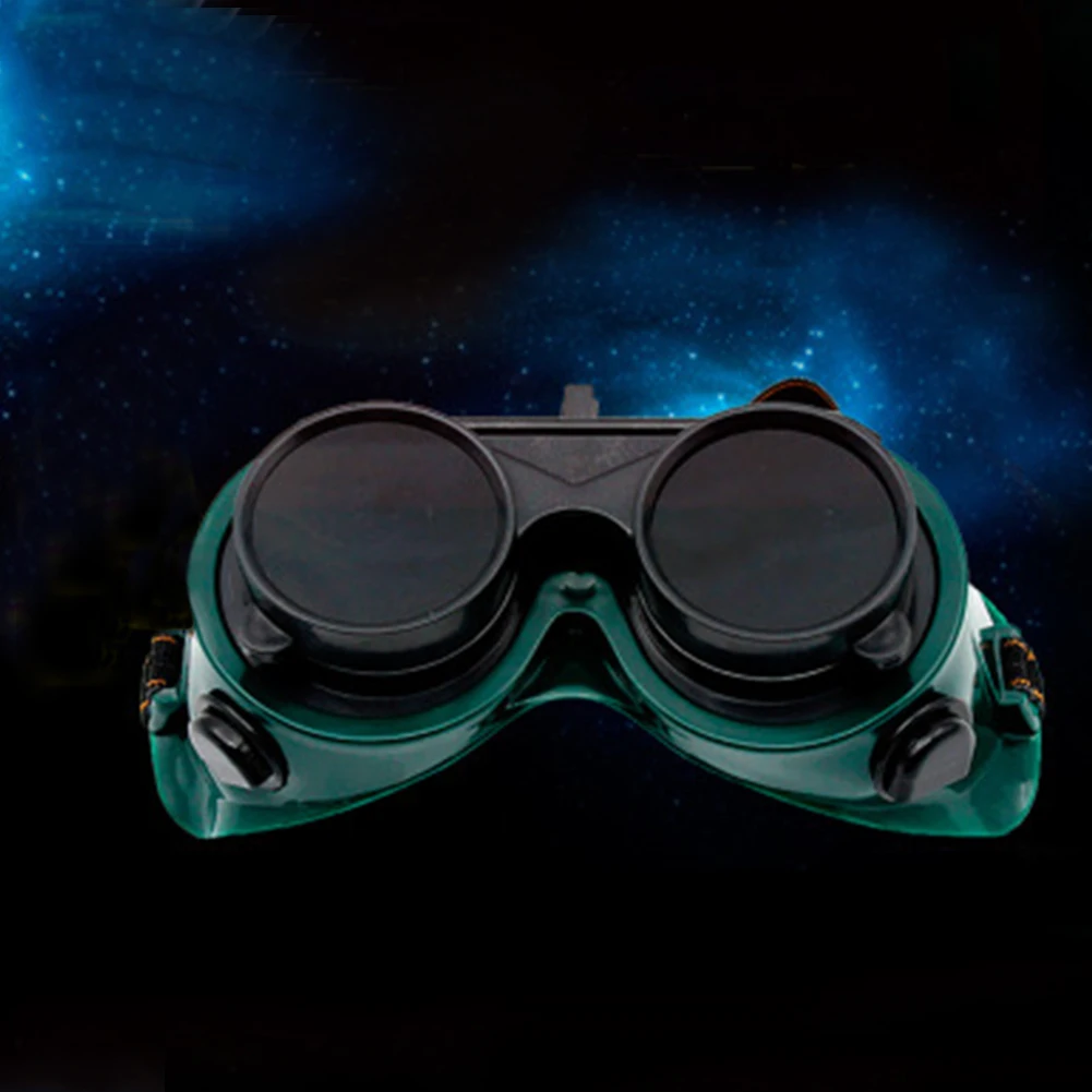 Защита глаз пайка защитные линзы пайка прочные сварочные очки Регулируемая мягкая рамка резка двухслойные очки Флип-ап