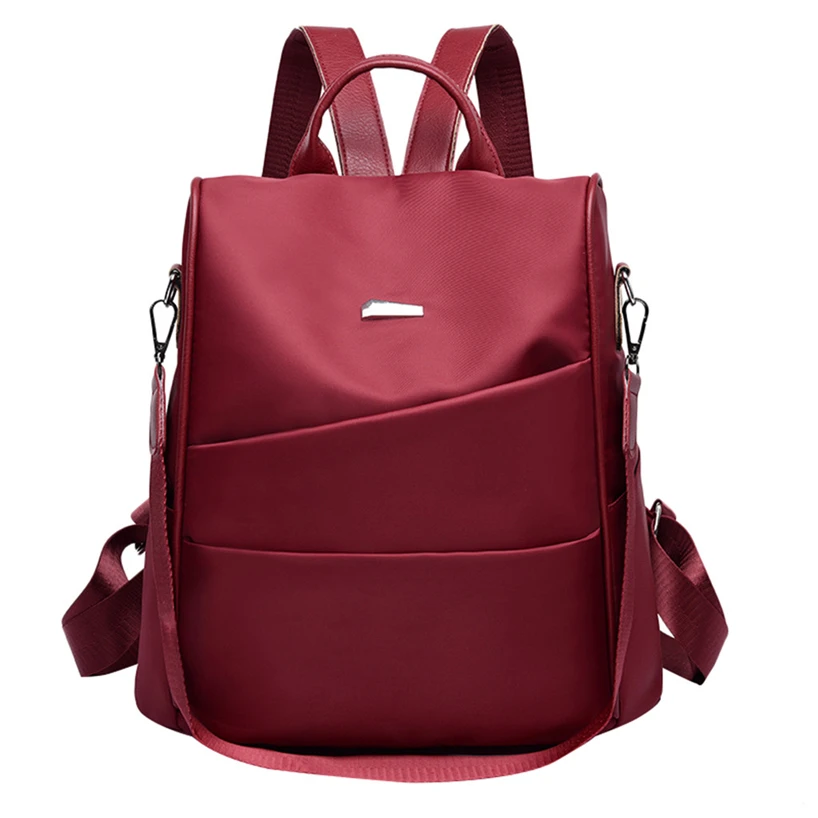 Aelicy, женская мода, рюкзак, водонепроницаемый, нейлон, для девушек, школьная сумка, дикая, для отдыха, путешествий, противоугонная, безопасность, сумка на плечо - Цвет: RD