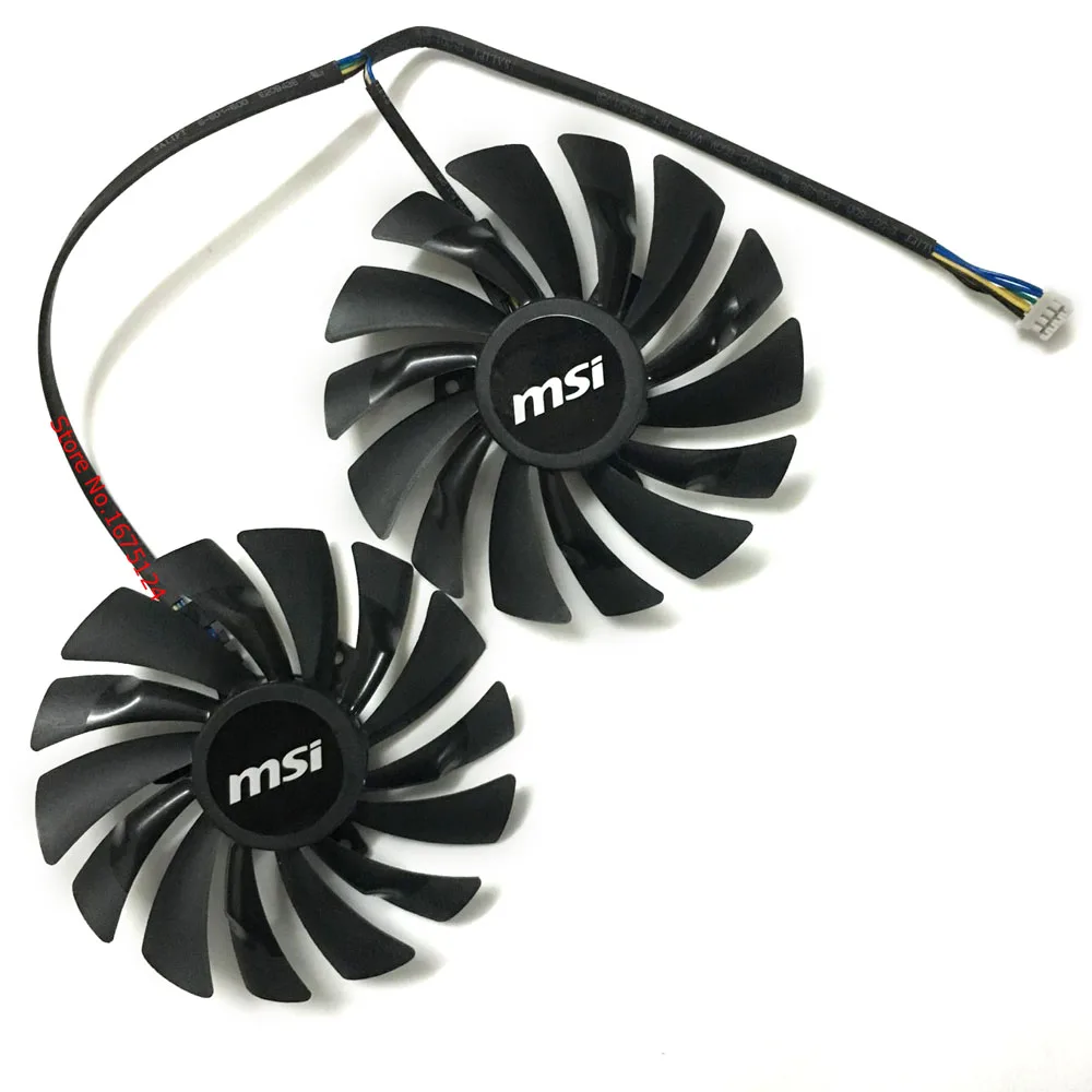 2pcs/lot computer radiator cooler GPU Cooling fans For MSI R9 380 390