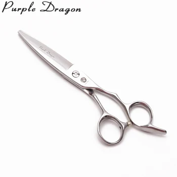 

Z9123 6" 17cm JP 440C Purple Dragon Silver Micro Sawtooth Hair Cutting Shears Hairdressing Scissors Professional Hair Scissors