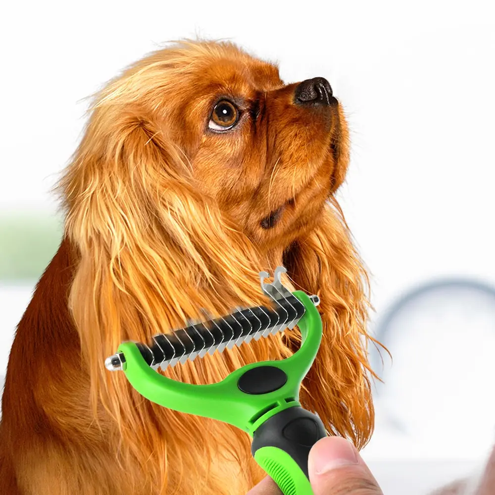 

Double-sided Pet Dematting Grooming Pet Comb Rake Pet Grooming Comb Pet Dog Cat Hair Removal Brush Comb for Dogs Cats