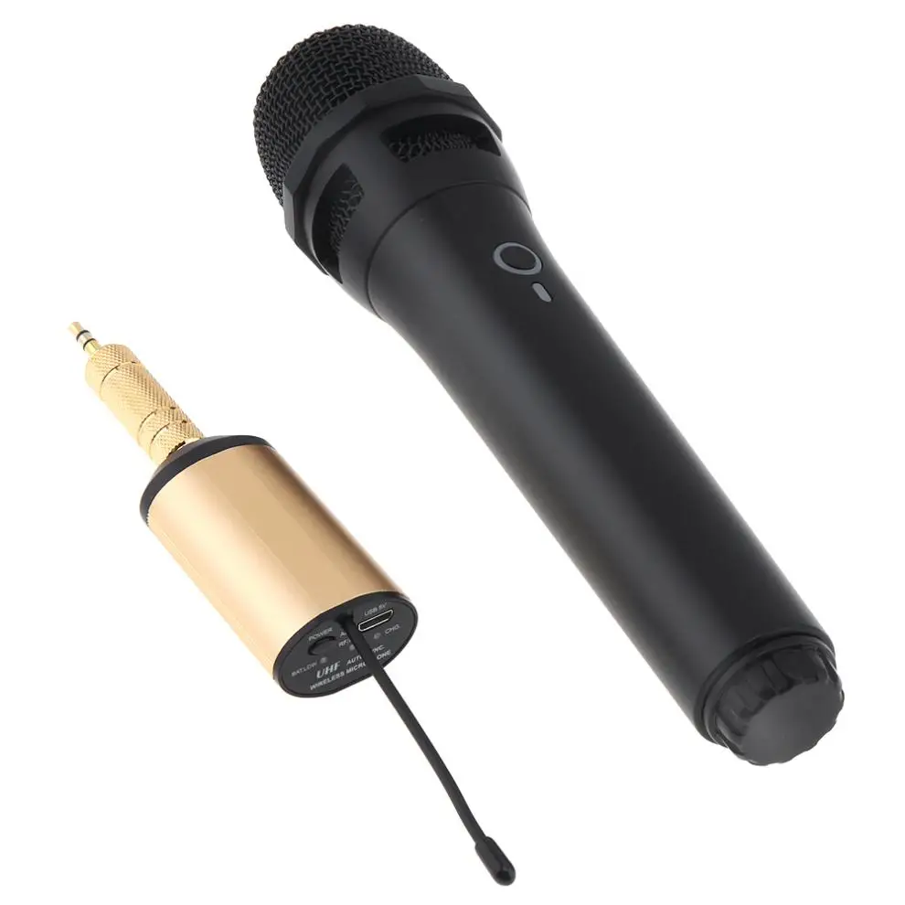 نظام مكبر صوت لا سلكي ذو تردد فوق العالي المحمولة LED Mic UHF المتكلم مع المحمولة USB استقبال ل KTV DJ خطاب مكبر للصوت تسجيل