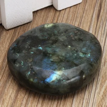 

Unique 1PC Large Tumbled Stone Labradorite Quartz Crystal Healing Mineral Rock Specimens Paperweight for Home Office Decor Gift