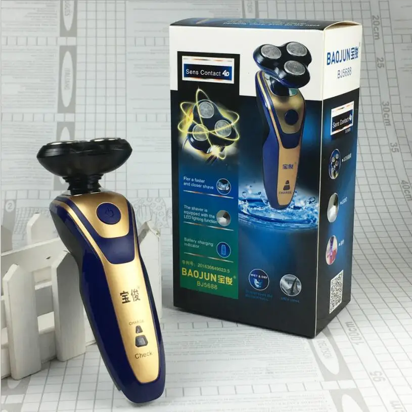 

minimum price Triple Floating Blade Heads Rechargeable Electric Shaver 100-240V Electric Shaving Razors Face Care Beard Trimmer