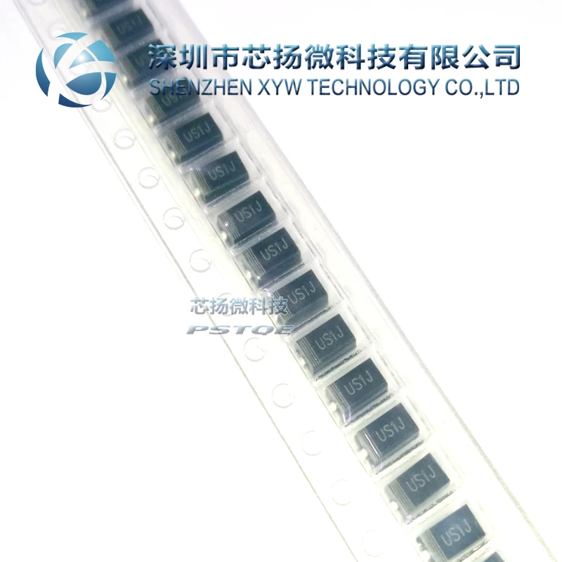 Новый оригинальный 100 шт. US1J HER106 / UF4005 SMA SMD 1A 600V DO-214AC | Электронные компоненты и