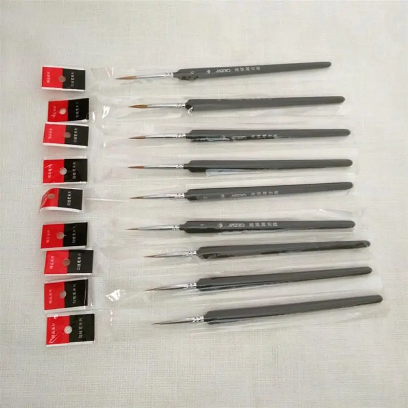 Miniature Gell Professional Nylon Brush Acrylic Painting Thin Hook Line Pen Supplies 3pcs 3/ Hand Painted A3 painting brushes,art pens