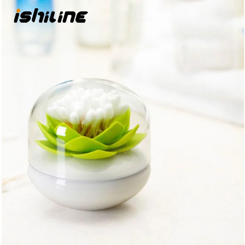 

Creative Lotus Toothpicks Holder Cotton Swab Box Cotton Bud Holder Case Table Decorate Storage Box Organizer Useful