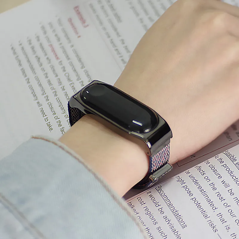 Нейлоновый ремешок Mijobs Mi band 3 для Xiaomi Band наручный Miband Смарт часы спортивные