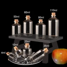 9 видов размеров маленький рот пустые капельницы бутылки с пробками банки Емкость бутылка оптом