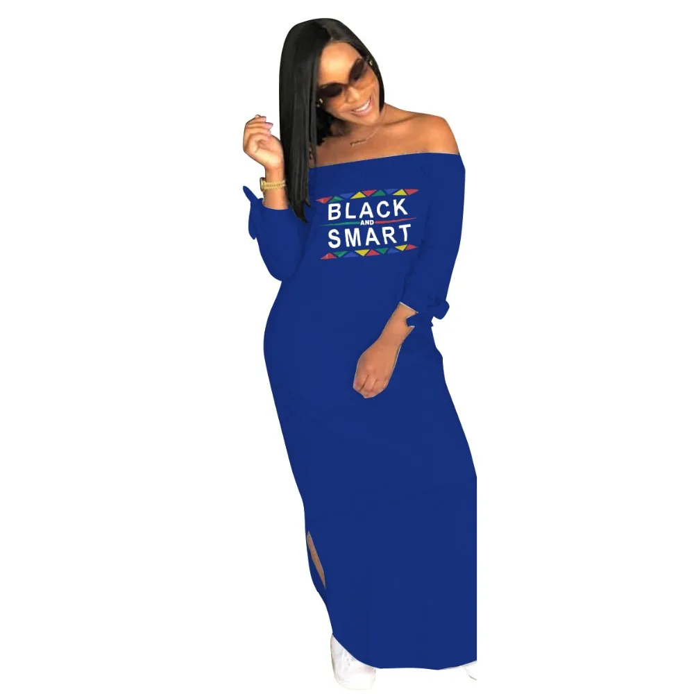 

S-XXL 3XL New Sexy Slash Neck Bow Dresses For Women Fashion Plus Size Bandage Nightclub Long Letter Maxi Dress Blue Pink