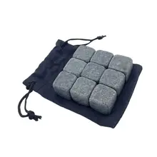 9 шт. Камни виски высокое качество кулер кубики Roches гранит-зеленый, 20x20x20 мм