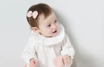 

20pcs/lot 2016 korean hair accessories Five Star gauze baby girls hair band baby hair barrette clips children Photography props