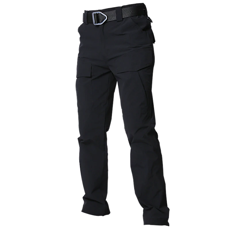 Refire gear летние быстросохнущие военные брюки мужские много карманов тактические брюки-карго дышащие эластичные рип-стоп хлопковые армейские брюки - Цвет: Black