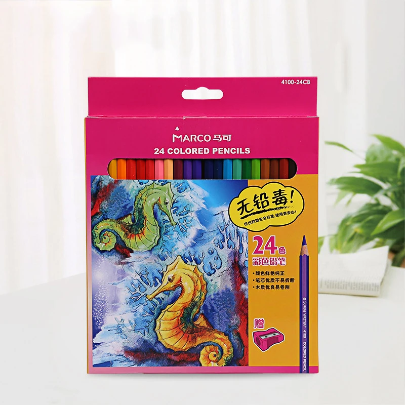Marco 12-36 Colored Pencil Painting Set lapis de cor Non-toxic Lead-free Oily Color Pencil Writing Pen Office & School Supplies Marco 12-36 Colored Pencil Painting Set lapis de cor Non-toxic Lead-free Oily Color Pencil Writing Pen Office & School Supplies