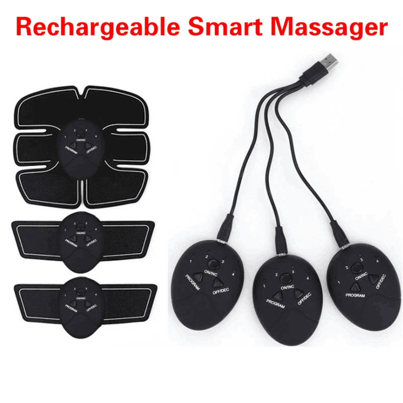 Rechargeable EMS Muscle Stimulator Smart Fitness Wireless EMS Belt Gym Professional Body