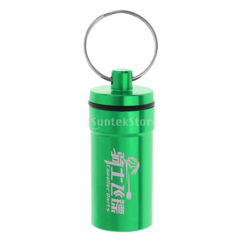 Portable Dart Flight Saver Protector Soft Tips Dart Points Accessories Storage Box Holder Carry Case with Keyring