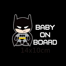 Aliauto Superheroes Baby On Board Reflective Car Stickers And Decals Funny Decoration For Volkswagen Skoda Honda Kia Lada Golf 7