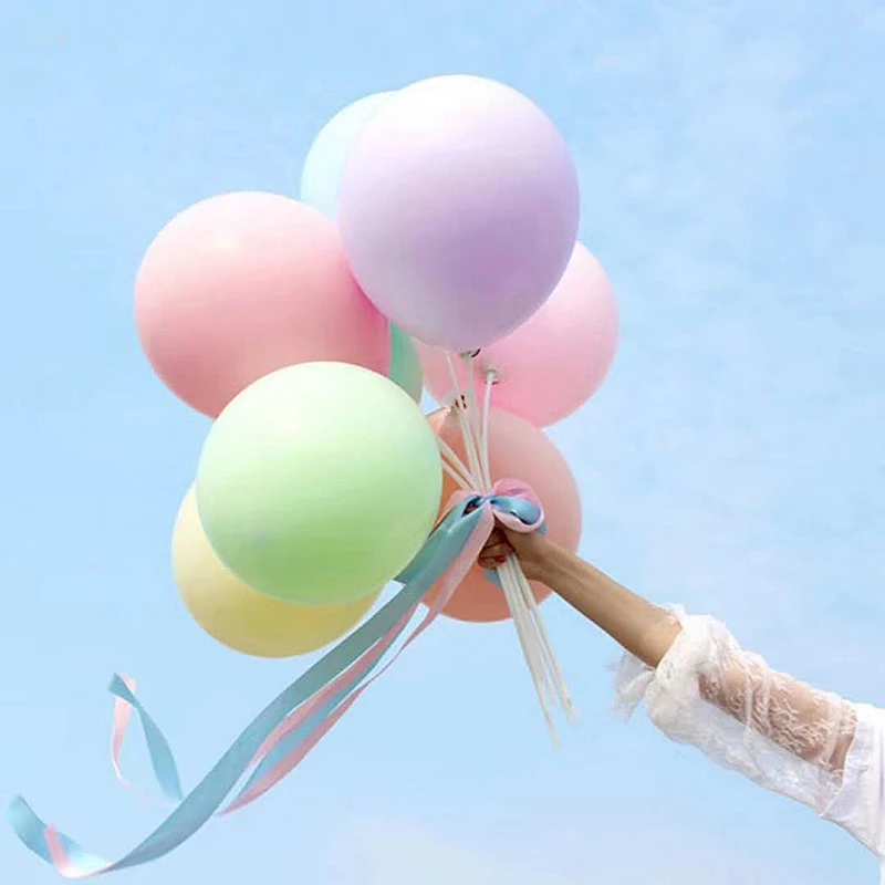 

100pcs 10inch Latex Balloon Macaron Color Rustic Wedding Party Supplies Baby Birthday Bautizo Decoracion Valentine's Day Balloon
