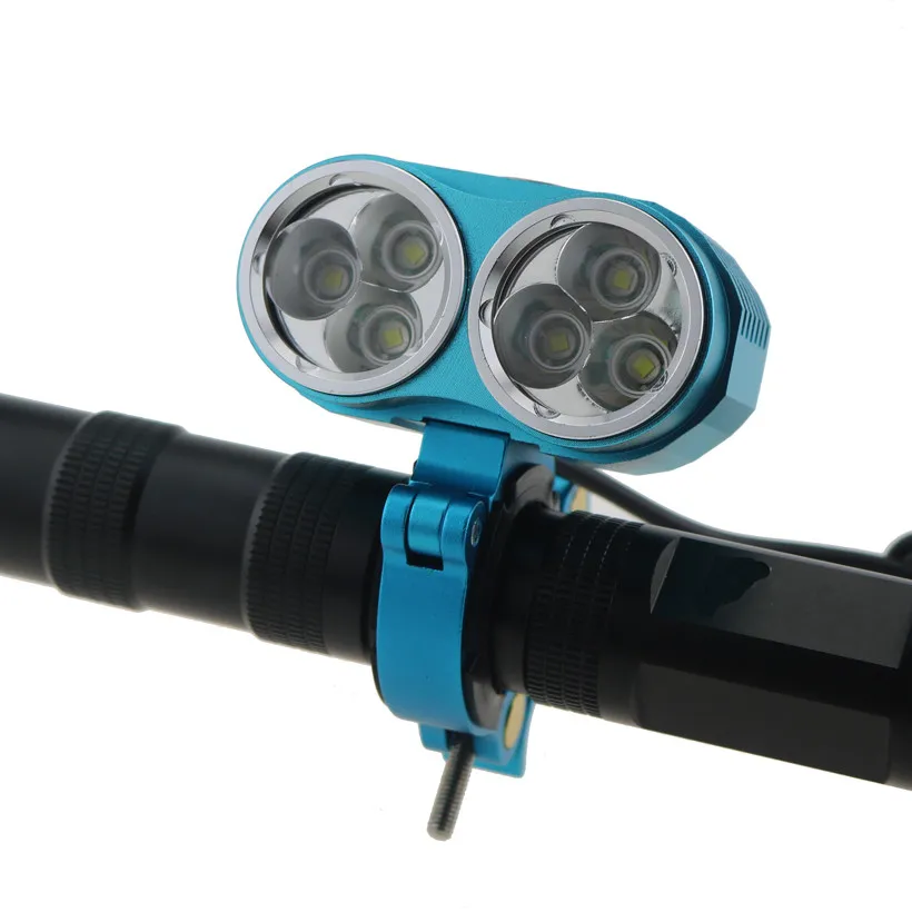 Cheap Bicycle Light 8000 Lumens 6T6 6xCREE XM-L T6 LED Bike Frame Light With Aluminum Metal Clips Mount Holder Cycling Flashlight 1