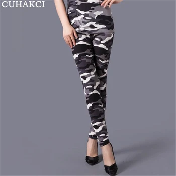 

CUHAKCI Camouflage Printing Legging Stretchy Trousers Floral Printed High waist Push Up Leggins Casual Pants Womens Leggings