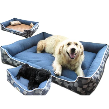 

Soft Dog Bed House Print Design Detachable and Washable Dog Beds for Large Dogs Cat House Pet Bed Mat Sofa Kennels Pet Supplies
