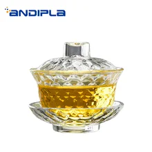 150 мл креативный термостойкий прозрачный хрусталь, стекло Gaiwan офисная чайная церемония чайная посуда Чайный горшок мастер чайные пиалы отправлено друзьям