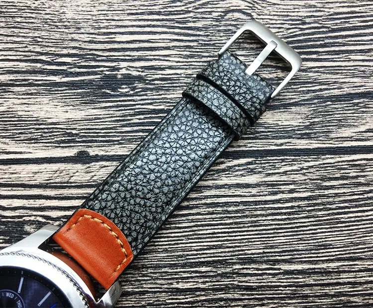 For Samsung Gear S3 Leather Watch band reloj hombre marca de lujo For Huawei Watch Strap For Huami Amazfit 1 2 (11)