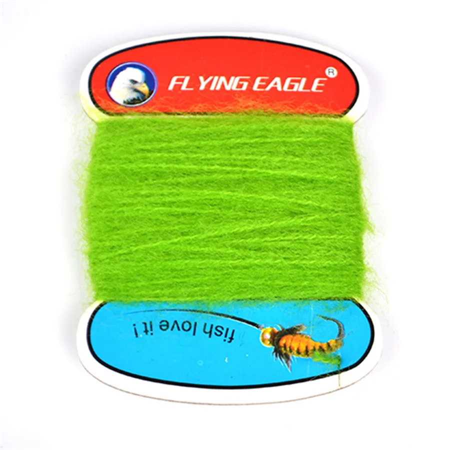 1 сумка Fly Fishing Feather Line блестящая синель Хрустальная светящаяся линия DIY стримерные наживки материал Летающие приманки - Цвет: 007 LvSe