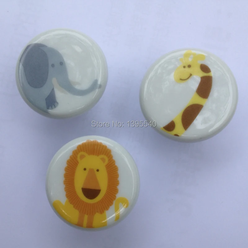 Good Deal New 3pcs Cute Cartoon Ceramic Cabinet Knobs Sports Kids