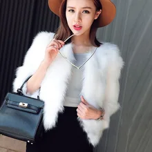 Luxury Women Faux Fur Coat Jackets Women’s Winter Fox Fur Coat Furry Shaggy Coats black White Fake Fur Coats