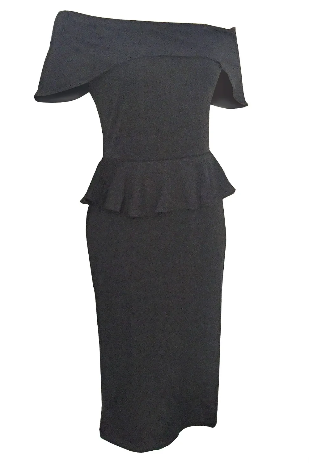 Gladiolus 2018 Summer Slash Neck Off The Shoulder Knee-Length Bodycon Ruffles Office Lady Dress Elegant Party Dresses vestidos  (21)